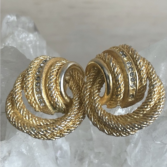 Vintage Christian Dior Knot Design Earrings
